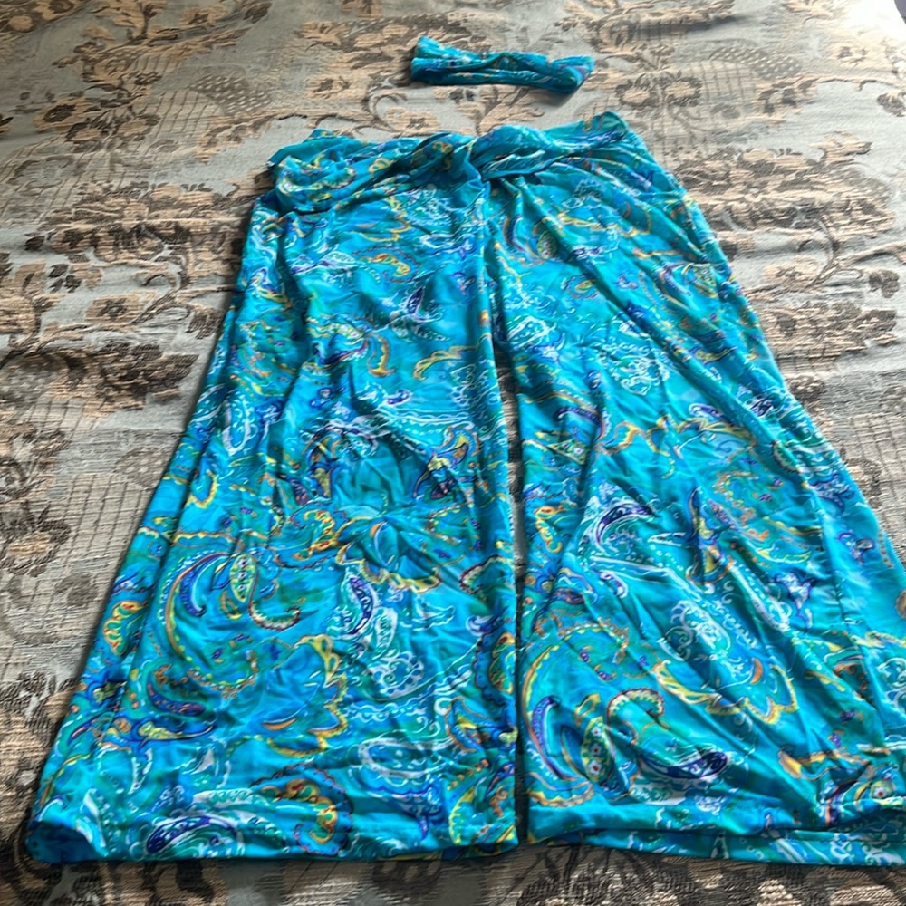 Swim cover pants and hair band